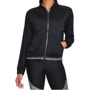 Under Armour Black Bomber Jacket Athletic Performance